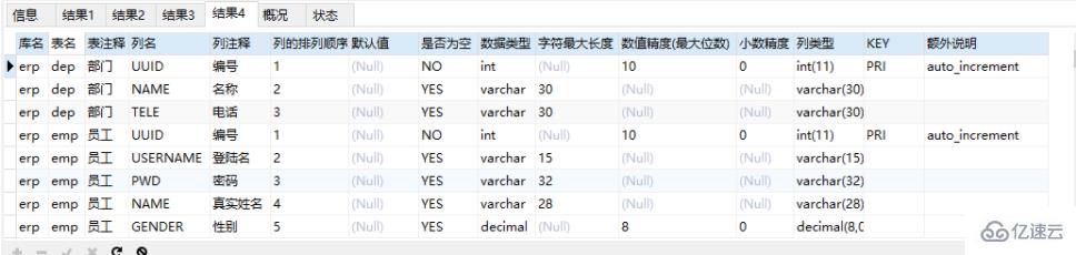 mysql怎样查询所有表和字段信息