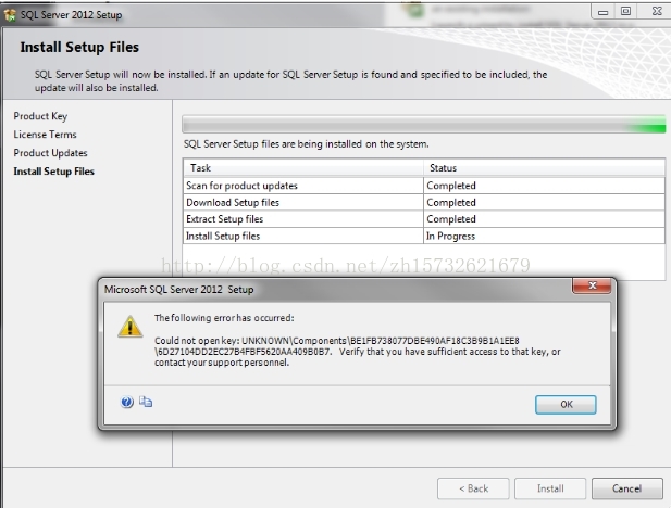 安裝sql2012時出現(xiàn)錯誤could not open key...怎么解決