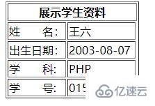 PHP之如何实现展示学生资料卡的方法