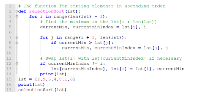 python选择排序算法是什么