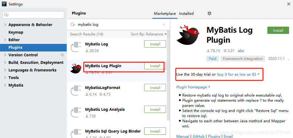 Idea安装MyBatis时出现 Plugin无法使用怎么解决