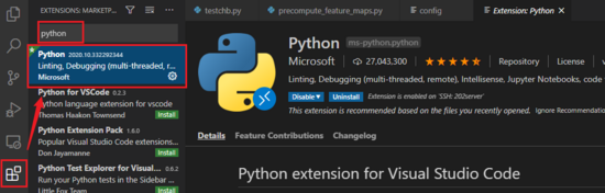 利用vscode远程连接linux服务器并开发一个Python项目