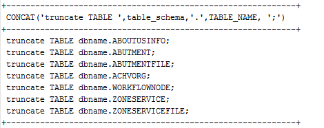 在MySQL數(shù)據(jù)庫(kù)中使用truncate命令實(shí)現(xiàn)清空數(shù)據(jù)庫(kù)中的所有表