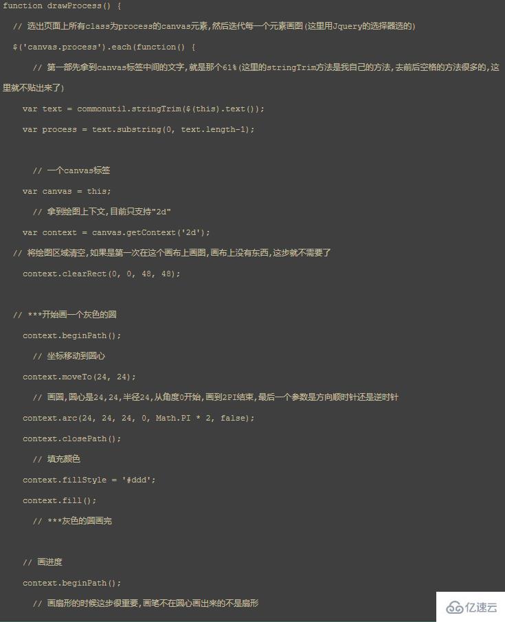 通过html5中canvas来绘制一个圆环形进度条的方法