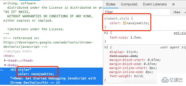 chrome开发者工具如何查看css代码