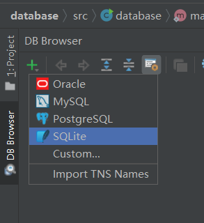 如何在IntellJ Idea中添加sqlite数据库