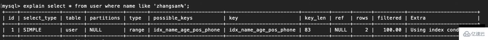 mysql索引失效的原因