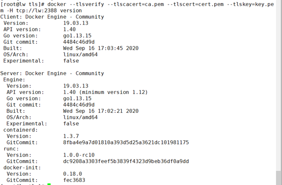 怎么利用TLS加密通讯连接docker