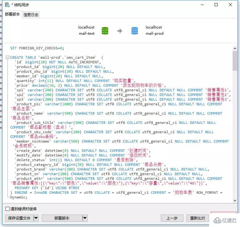 Navicat中数据备份与结构同步的示例分析