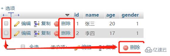 phpmyadmin删除表中数据的方法