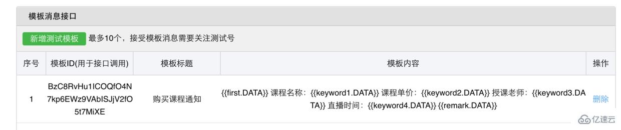 微信公众号开发模板消息的示例分析