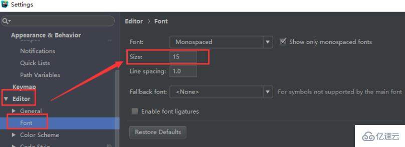 webstorm字体如何设置