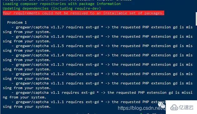 composer安装依赖时报错的解决方法