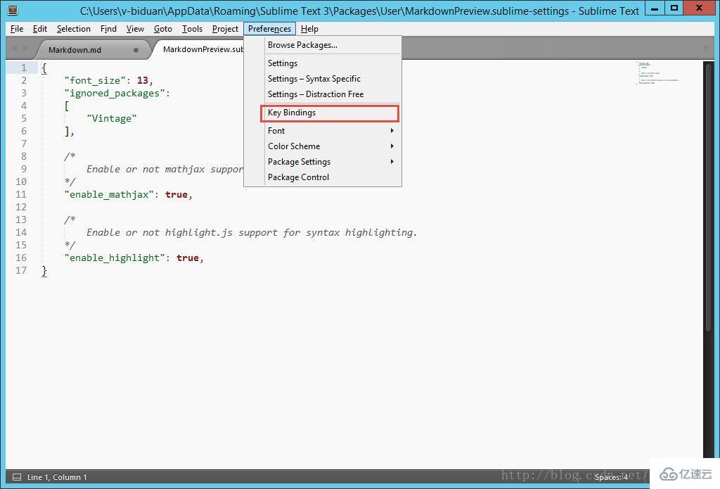 Sublime Text3+Markdown的配置方法
