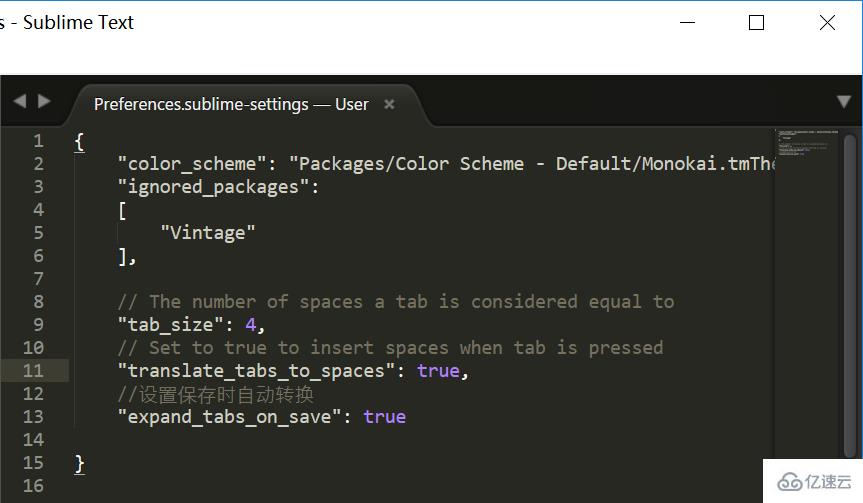 Sublime text3怎么修改tab鍵為縮進(jìn)為四個(gè)空格