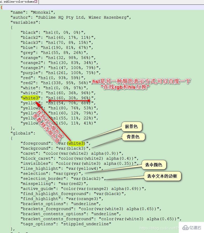 如何自定義Sublime Text3主題、背景色、前景色等樣式