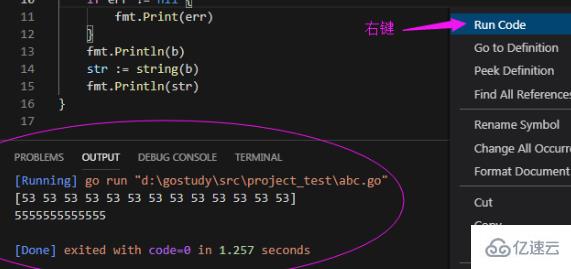 vscode编译运行go语言的方法