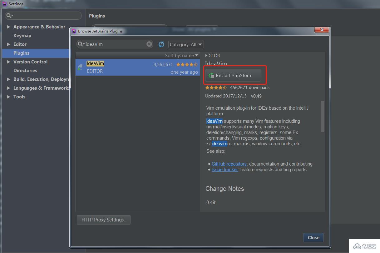 PhpStorm安装IdeaVim插件的方法