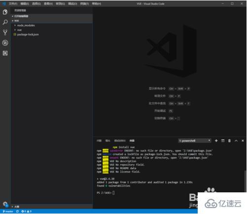 vscode如何打开vue