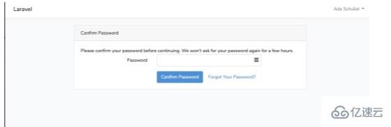 Laravel 6.2中用于用户登录的新密码确认流程的示例