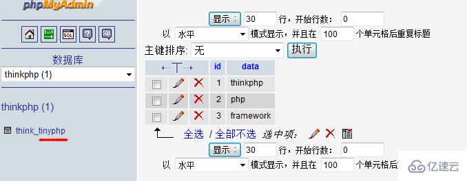 thinkphp获取数据库信息的方法