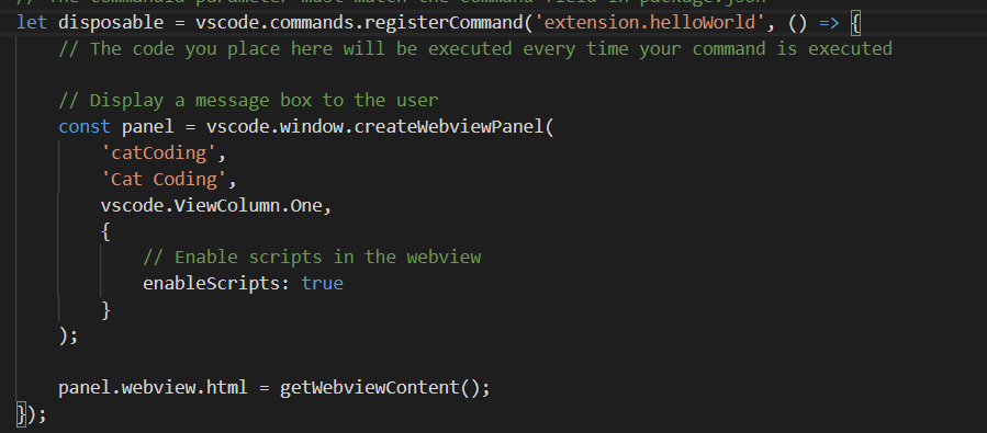 VsCode中使用WebView通信的示例