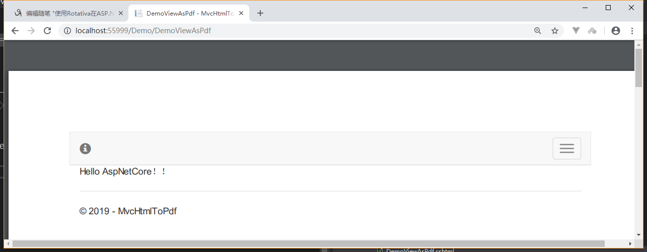 使用Rotativa在ASP.NET Core MVC中创建PDF的案例