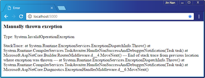 ASP.NET Core中ExceptionHandlerMiddleware中间件呈现“定制化错误页面”怎么办