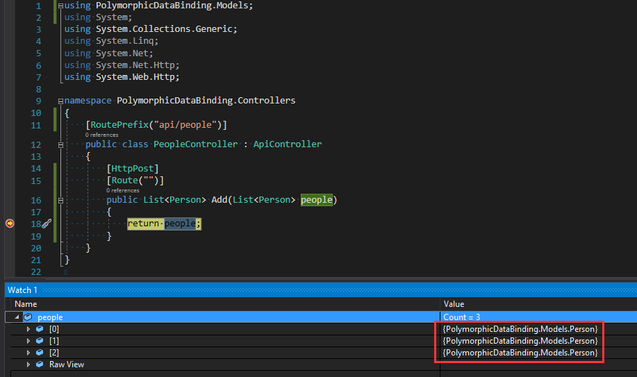 .NET Core WebApi中實(shí)現(xiàn)多態(tài)數(shù)據(jù)綁定的方法