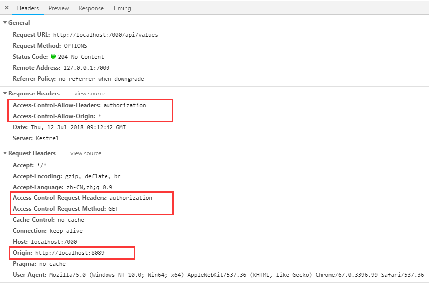 .Net Core Cors中间件的使用示例