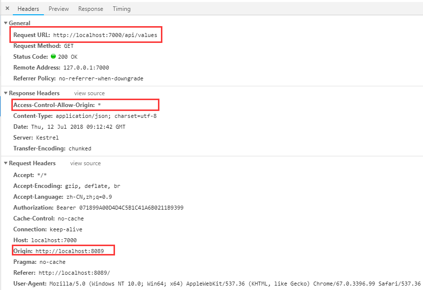 .Net Core Cors中间件的使用示例