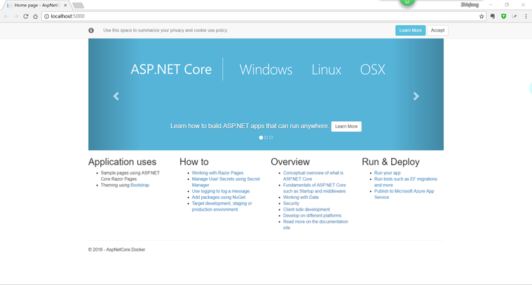 如何在Docker中运行ASP.NET Core 2.1 项目