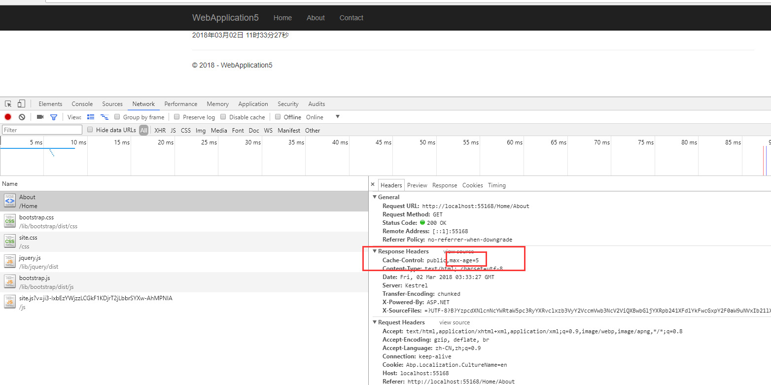 Asp.Net Core 2.1+中视图缓存的示例分析