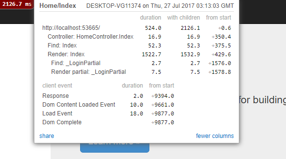 ASP.NET MVC5中怎么利用MiniProfiler监控MVC性能