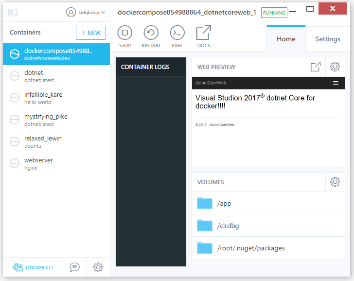 Visual studio 2017怎么发布dotnet core到docker