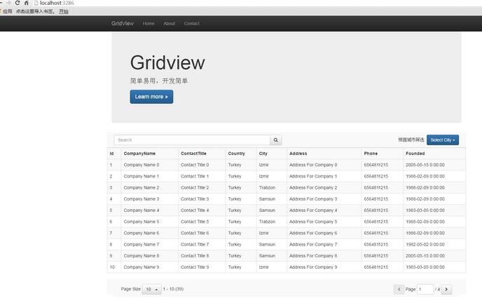 Asp.net MVC中GridView如何使用