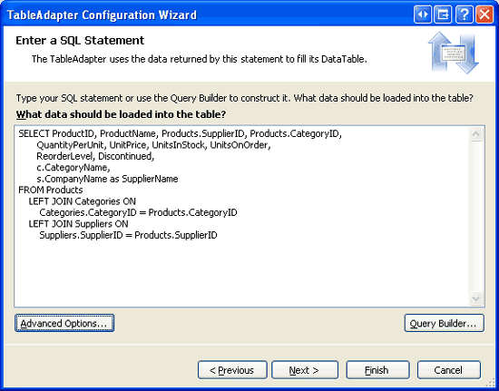 ASP.NET 2.0之如何在TableAdapters中使用JOINs