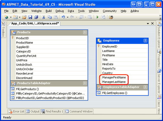 ASP.NET 2.0之如何在TableAdapters中使用JOINs