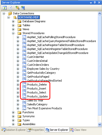 ASP.NET 2.0中怎么利用TableAdapters创建存储过程