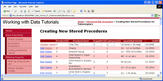 ASP.NET 2.0中怎么利用TableAdapters创建存储过程