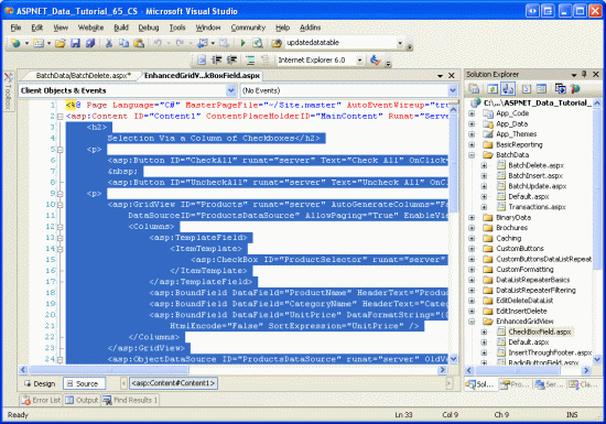 ASP.NET 2.0中怎么利用GridView批量删除数据