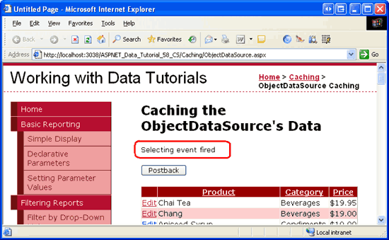 ASP.NET 2.0中怎么利用ObjectDataSource缓存数据