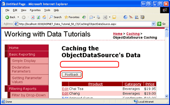 ASP.NET 2.0中怎么利用ObjectDataSource缓存数据