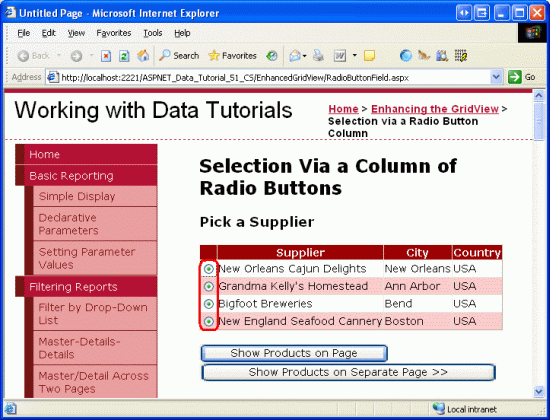 ASP.NET 2.0中怎么为GridView控件添加RadioButton