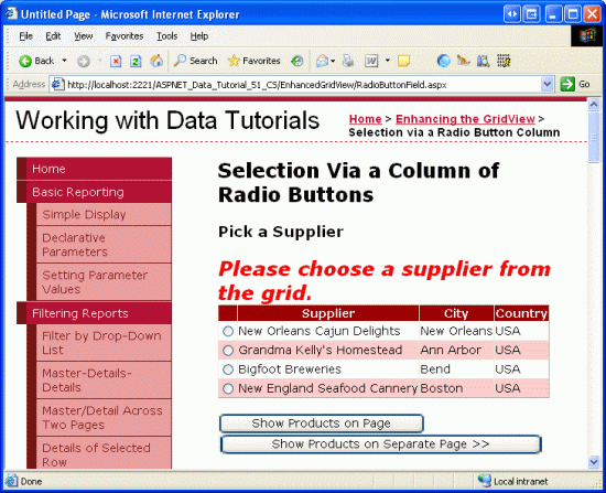 ASP.NET 2.0中怎么为GridView控件添加RadioButton