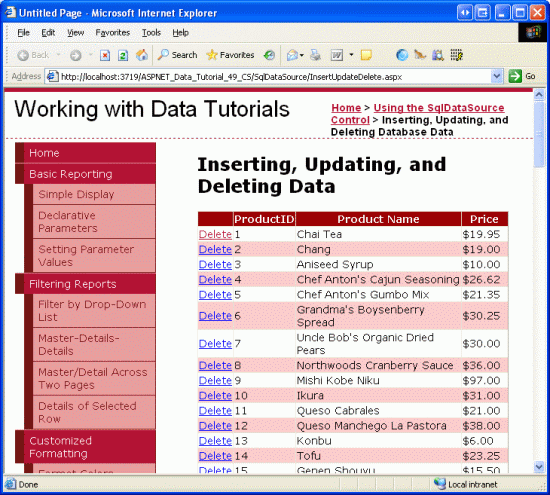 ASP.NET 2.0中怎么利用SqlDataSource控件插入、更新、删除数据