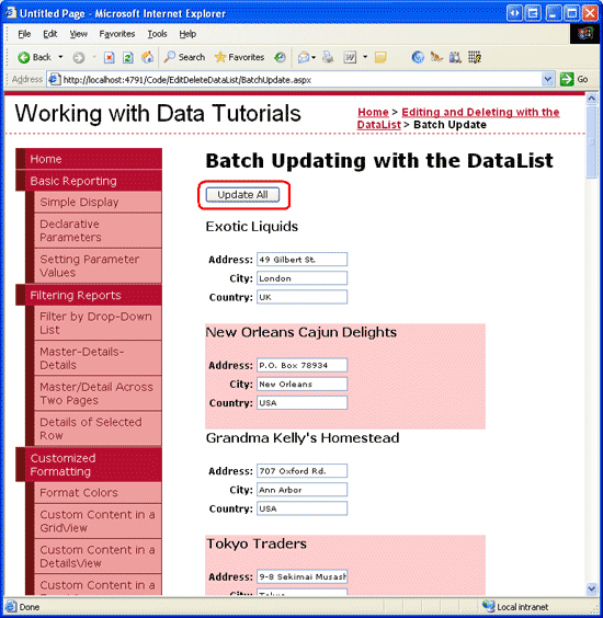 ASP.NET 2.0中怎么利用DataList实现批量更新