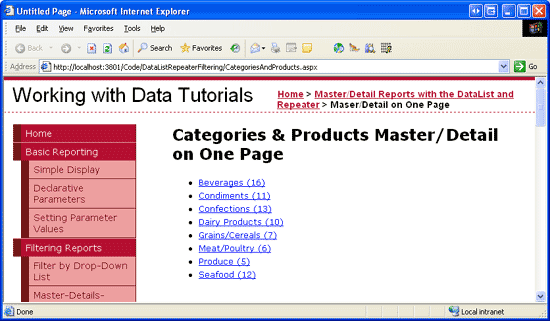 在ASP.NET 2.0中如何使用Repeater和DataList單頁(yè)面實(shí)現(xiàn)主/從報(bào)表