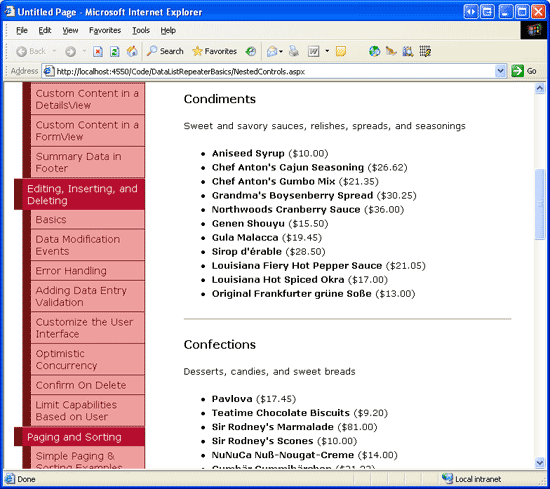 ASP.NET 2.0中怎么嵌套数据控件