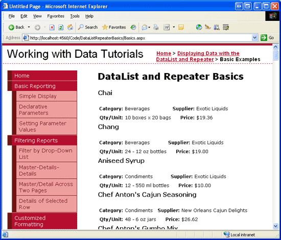 ASP.NET 2.0中怎么利用DataList和Repeater显示数据